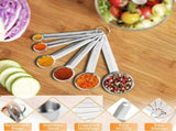 18-Piece Stainless Steel Measuring Cups and Spoons Set,5 Stainless Steel Nesting Measuring Cups & 6 V1192-AZ-W-32083