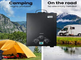 Thermomate Portable Gas Outdoor Camping Hot Water Heater System, with 12V Pump, Shower Head, Black V219-CMPWHTTHBK2A