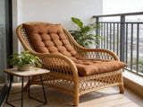 Thickened High Back Rocking Chair Cushion, Recliner Seat Pad With Fixed Straps, Breathable Easy Care V1192-AZ-W-24367