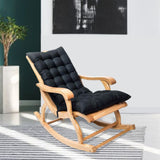 Suede Sun Lounger Chair Cushions Non Slip Rocking Chair Cushion Garden Recliner Quilted Thick Padded V1294-YM0717-10192561