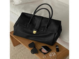 Black Spacious Women's PU Leather Tote Bag with Laptop Compartment V888-ELOSUNG28570