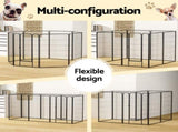 i.Pet Pet Dog Playpen 48" Enclosure 8 Panel Cage Kennel Puppy Fence Play Pen PET-DOGPLAYPEN-H120