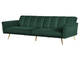 Artiss Sofa Bed 3 Seater Couch Convertible Lounge Adjustable Arm Recliner Velvet SBED-J-02-VEL-GN-AB