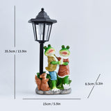 Resin Hummingbird Solar Lamp Outdoor Garden Sculpture Couple Hummingbird - Multi-color - Size 46 V1347-118-09977-MLT-46