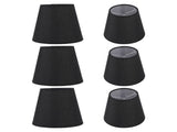 6Pcs Lampshade Lamp Shade Modern Simple Style Home Decoration Black for Small E14 Bulb V1294-YM0715-3119220085611