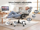 Artiss Gaming Office Chair Fabric Ergonomic with 2 Point Message Light Grey MOC-L-GC-2P-FAB-LG