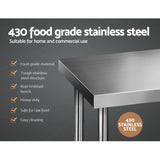 Cefito 1829x610mm Stainless Steel Kitchen Bench 430 SSKB-430S-72