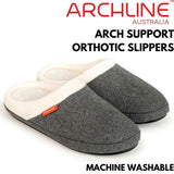 ARCHLINE Orthotic Slippers Slip On Arch Scuffs Orthopedic Moccasins in Grey Marle - EUR 40 V563-ARCHLINE-SLIPON-GRYMRL-40