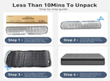 Double Mattress 30CM Thick Medium Firm Pocket Springs Euro Top Memory Foam in Grey V178-59317