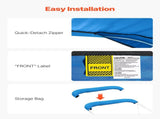 4 Bow Bimini Top Replacement Cover, 2440 mm Long, Durable 600D Marine Grade Waterproof Sun Shade V952-CYZYPDPTHJ96U4ST1001V0