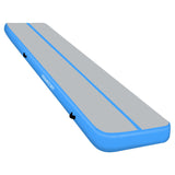 Powertrain Airtrack 20cm Thick 7m x 1m Inflatable Gymnastics Tumbling Mat Air Track - Blue IFM-0701-GYBU