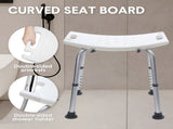Shower Chair Stable Non-Slip Bath Seat 37-52cm Height Adjustable with Shower Holder and Armrest for V985-SHOWERCHAIR