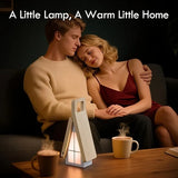 Scandinavian Wood Small House Foldable LED Desk Lamp, Wood ABS Night Light/Eye-Caring Lamp, 3 Color V1232-XFZYD-001