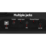 Alpha 61 Keys Electronic Piano Keyboard Digital Electric w/ Stand Touch Sensitive EK-JK-62-BK-H