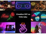 RGB Light Strip BT Pickup Sound Ambient Light Colorful DIY Modeling Flexible Silicone Light Strip V1294-YM0901-L6777EU-4