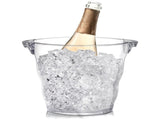 4 Liter Plastic Champagne Chiller, Thick Clear Beverage Tubs with Handle, Thick Wine Cooler V1369-AZ3-W-06164