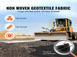 Non Woven Geotextile Fabric Under Gravel, 6x50FT 8OZ Driveway Fabric Landscape Fabric, Heavy Duty V952-WFB650FT80ASNTIWAV0