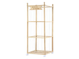 Keezi Stuffed Animal Wooden Toy Holder with Wheels Soft Toy Zoo Cage Stuffy Toy FURNI-Z-TOYCAGE-3T-WD
