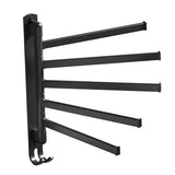 Swivel Towel Racks Stainless Steel Punch Free Wall Mount 5 Arms Rotation Towel Hanger Holder for V1294-YM0901-3112230052411