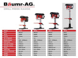 Baumr-AG 600W 12" Pedestal Floor Drill Press, 16 Speeds, 16mm Chuck V219-DRLDPRBMRAD19