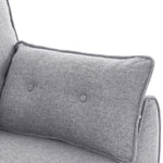 Elle Button-Tufted Fabric Sofa Bed w/ Cushions by Sarantino Light Grey SOFA-M1910-LNN-LGY