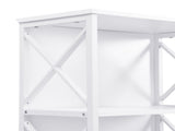 6 Tier Tall Bookshelf, White V1127-AU-CS03-WHT
