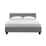 Artiss Bed Frame Double Size Grey VANKE BFRAME-E-VANKE-D-GY-AB