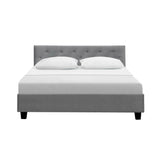 Artiss Bed Frame Double Size Grey VANKE BFRAME-E-VANKE-D-GY-AB