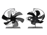 Stove 6 Blades Fireplace Heat Powered Fast Wind Circulation Half Moon Pattern Thermoeletric V1294-YM0706-3114230120011