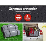 Weisshorn Self Inflating Mattress Camping Sleeping Mat Air Bed Double Set Grey CAMP-MAT-SUE-SIN-GREYX2