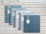 Spiral Notebook 5.518.27in 5-Pack Grey Gradient Softcover Journal Set, Wirebound Lined Notepads, V1366-AZ2-W-21393