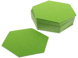 12 Pcs Self Adhesive Felt Board Tiles Hexagon Push Pin Stickers for Bulletin Boards and Wall V1370-AZ4-14060