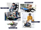 Travel Seat Kids, Kids Travel Essentials Portable Ride on Luggage Kids, Foldable Travel Seat V1369-AZ3-W-07177