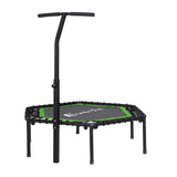 Everfit 48inch Hexagon Fitness Trampoline Rebounder Adjustable Handrail Green TRAMPO-C-MINI48-HEX-GNBK