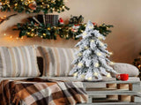 45cm Flocking Christmas Tree with Lights PVC Mini Christmas Tree Artificial Holiday Tree Christmas V1294-YM0716-220715CS021