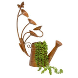 Decorative Rust Watering Can w Lilypads 57cm V637-48104CAN