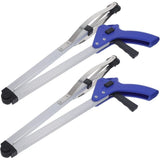2 Pcs Ramasse Dechets Pliable in Aluminum Tool of Prehension Ergonomique for Garden and Cleaning V1237-MS-626-270