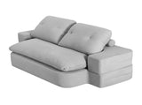Artiss Convertible Folding Sofa Bed 30D High-Density Foam Boneless Couch with Corduroy Sleeper Couch SBED-E-FLD04-2S-GY