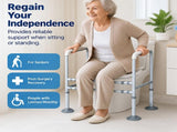 E-HOME Over Toilet Support Frame Safety Grab Aid Rail for Elderly Disabled AU V201-REST0001GY8AU