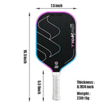 T700 Carbon Fiber Pickleball Paddle 16mm Core Lightweight Single Paddle with Polymer Honeycomb V1232-PKQPP003
