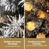 Jingle Jollys Christmas Tree 1.2M Potted Snowy Xmas Tree XM-TR-4FT-GS-LED-POT