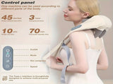 Beige Blue neck and shoulder massager, deep tissue massage, ergonomic massager, relaxation massager, V1347-110-BLU-03400
