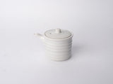 Soy Pot Ribbed 170ml White Glaze V637-C3155