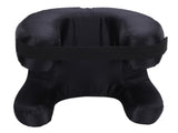 Face Pillow Silk Fabric Memory Foam Soft Cushioning Ergonomic Beauty Pillow for Back Sleep Black V1294-YM0901-3117240292711