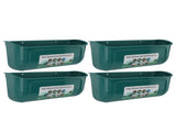 4pcs Large Chicken Feeder Feed Trough with Clips Hanging Fence Feeders for Goat Duck Goose Livestock V1294-YM0901-3111240029113
