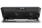 Laptop Cooling Pad Adjustable Height Cooling Stand with Adjustable Height 2 USB Ports Dual Turbine V1263-JX-6310