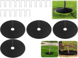 Tutuviw Non Woven Tree Ring, 24.4 inches Round Tree Base Weed Barrier Fabric Cover, Degradable and V1189-WXFWAL-20260319-00121