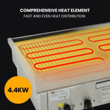 THERMOMATE Electric Griddle Commercial Stainless Steel 4400W BBQ Grill Hot Plate Extra Large V219-FODCAPTHMAG06