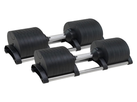 Powertrain Eon 2 x 36kg Dial-Up Adjustable Dumbbell Home Gym Weights DMB-B10-036-2