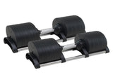 Powertrain Eon Dial Up 72KG Adjustable Dumbbells Pair - Black DMB-B10-036-2